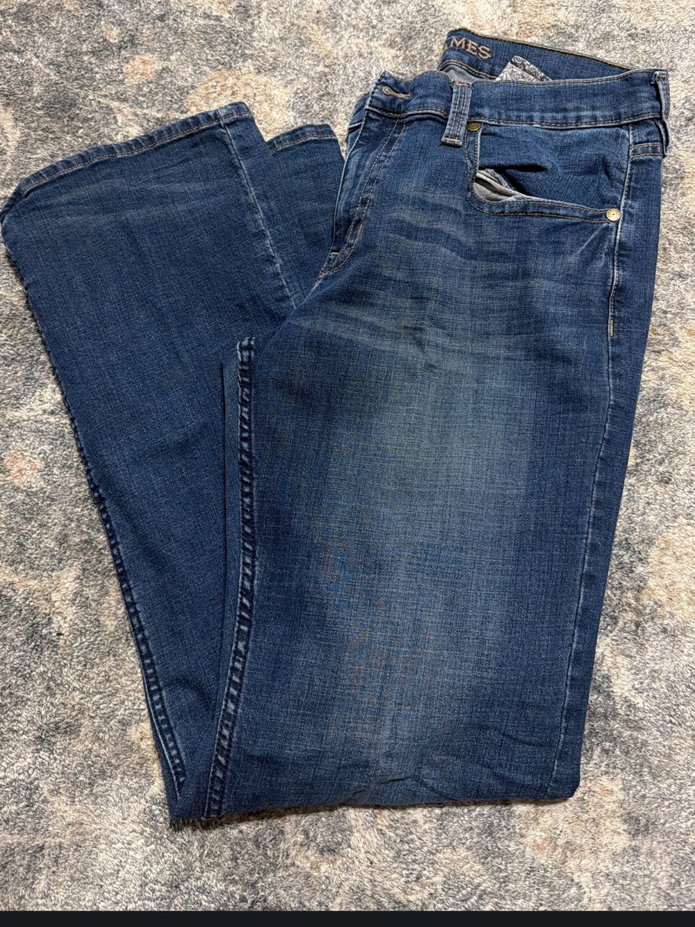 Mens Dark Blue Denim Jeans Cody James